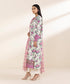 Unstitched Women's Embroidered Lawn Off White Shirt Dupatta